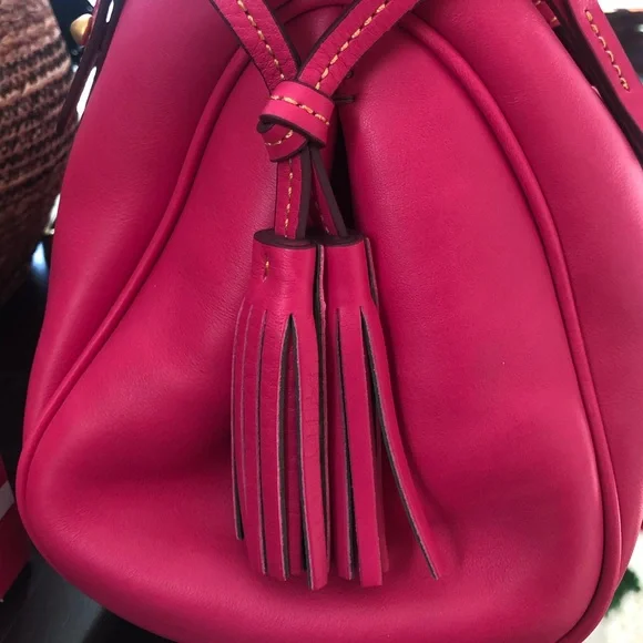 Dooney & Bourke Florentine Small Satchel w/ detachable, strap- FUSHIA - Picture 9 of 9